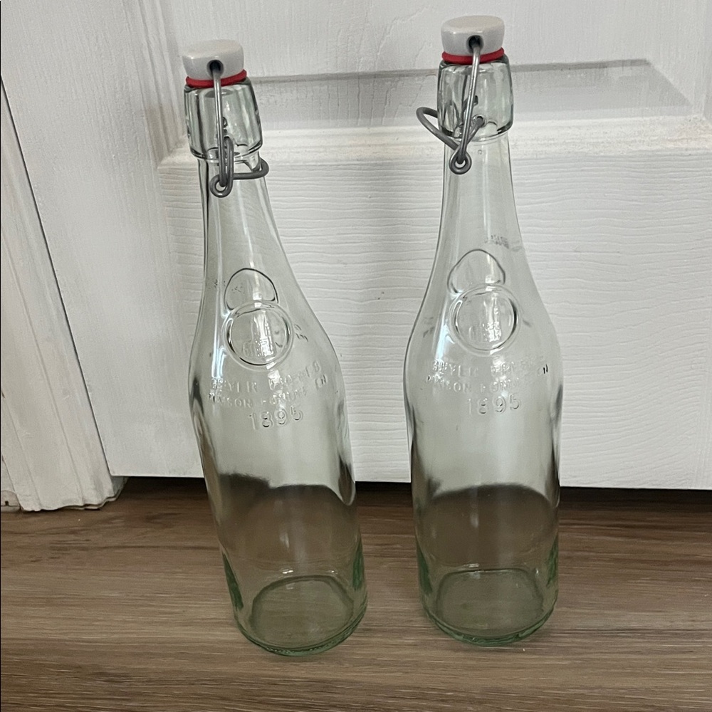 Clear Glass Swing Top Bottles